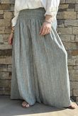 Marina Chalk Stripe Palazzo Pant Khaki